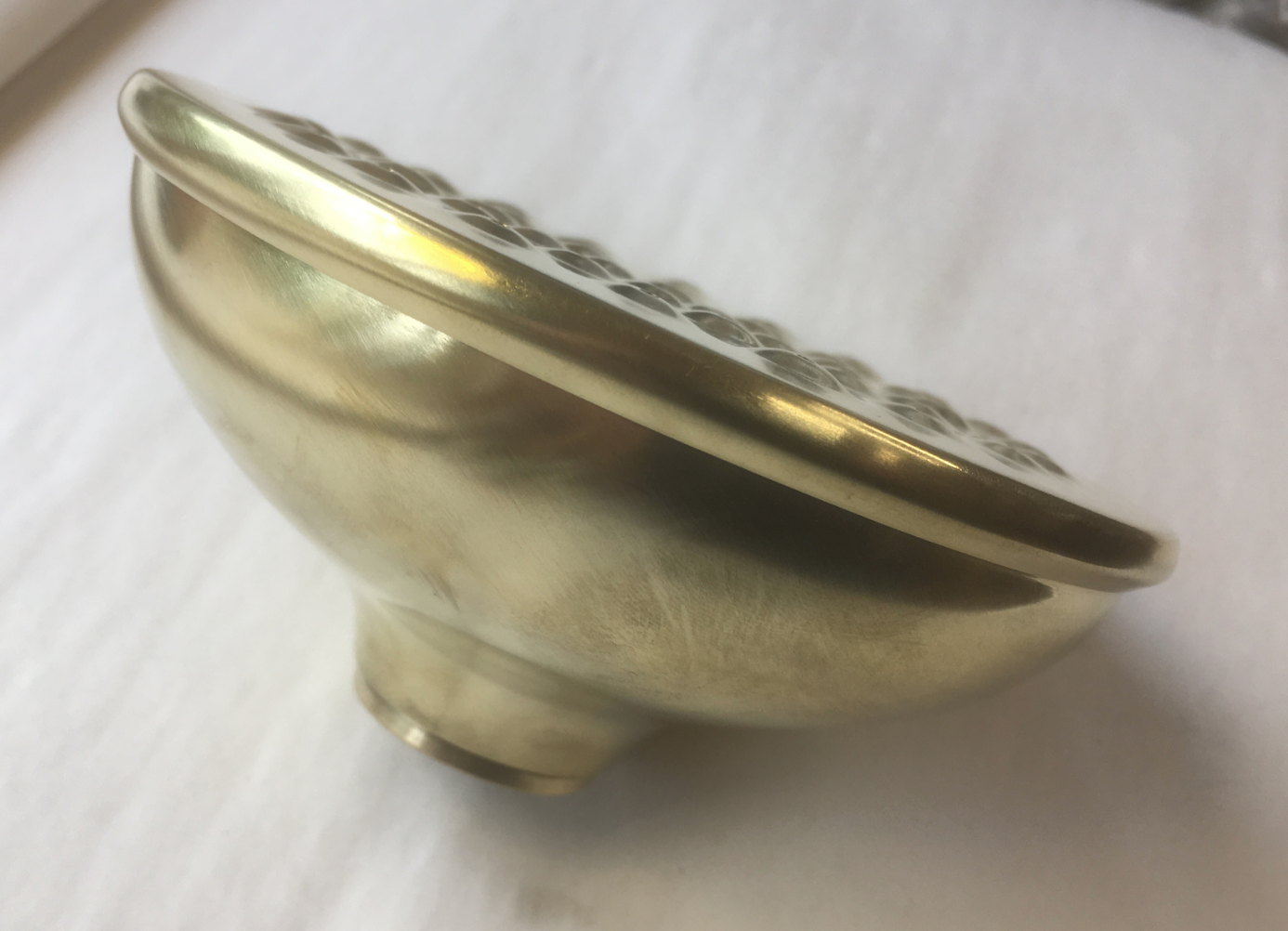 You are currently viewing Burnished Brass shower rose 5″