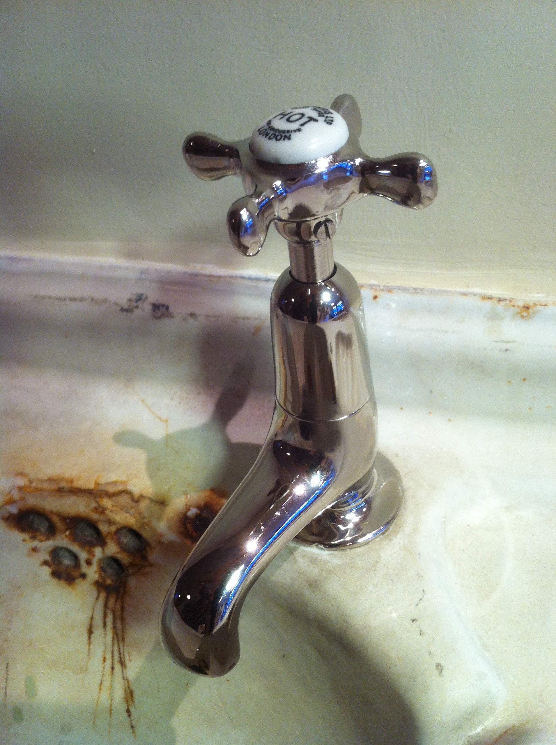 You are currently viewing Nickel basin taps, on show.