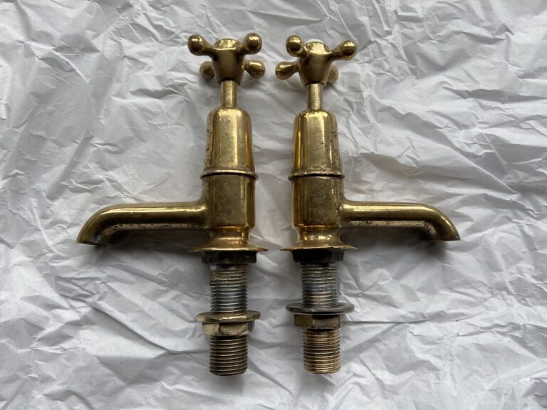 Read more about the article Internally refurbished Brass basin taps – SOLD.