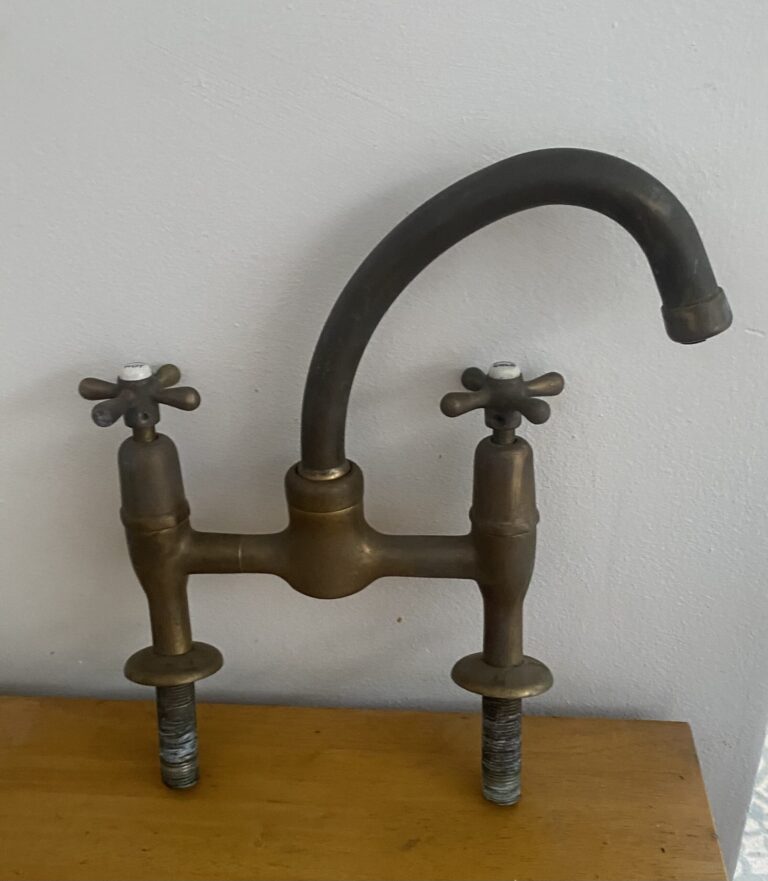 Read more about the article Shanks kitchen mixer in AGED BRASS – SOLD.