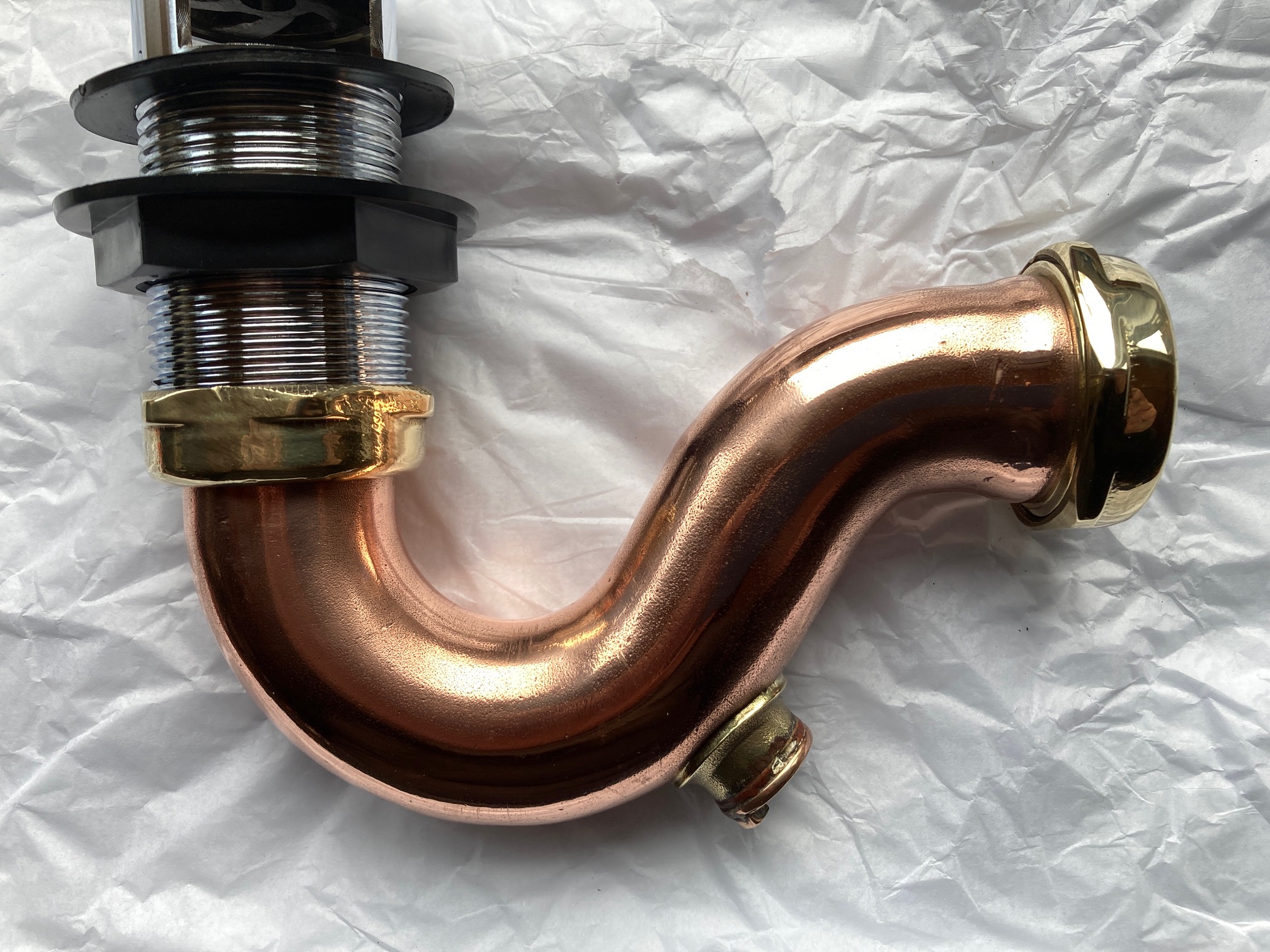 You are currently viewing An antique Copper & Brass, basin trap – FOR SALE.